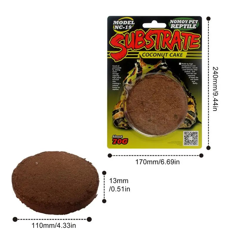 Compressed Coco Substrate Bedding For Reptiles