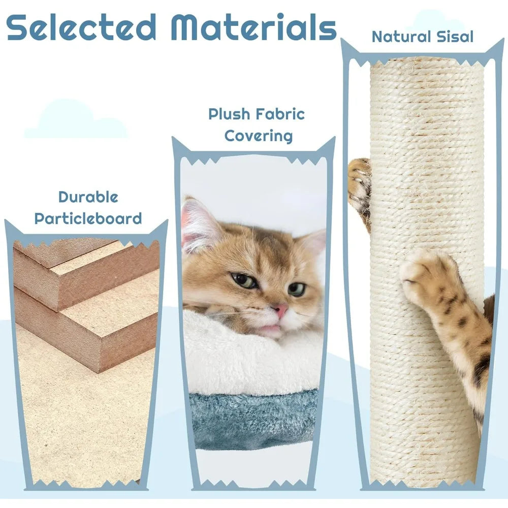 Plush Multi-Level Cat Tower