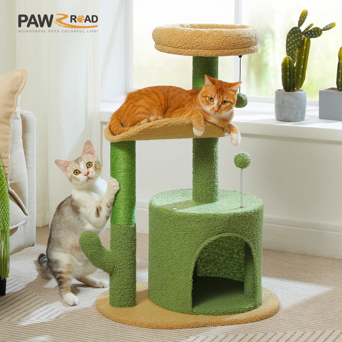 Flower Cat Tree with Sisal Scratching Post
