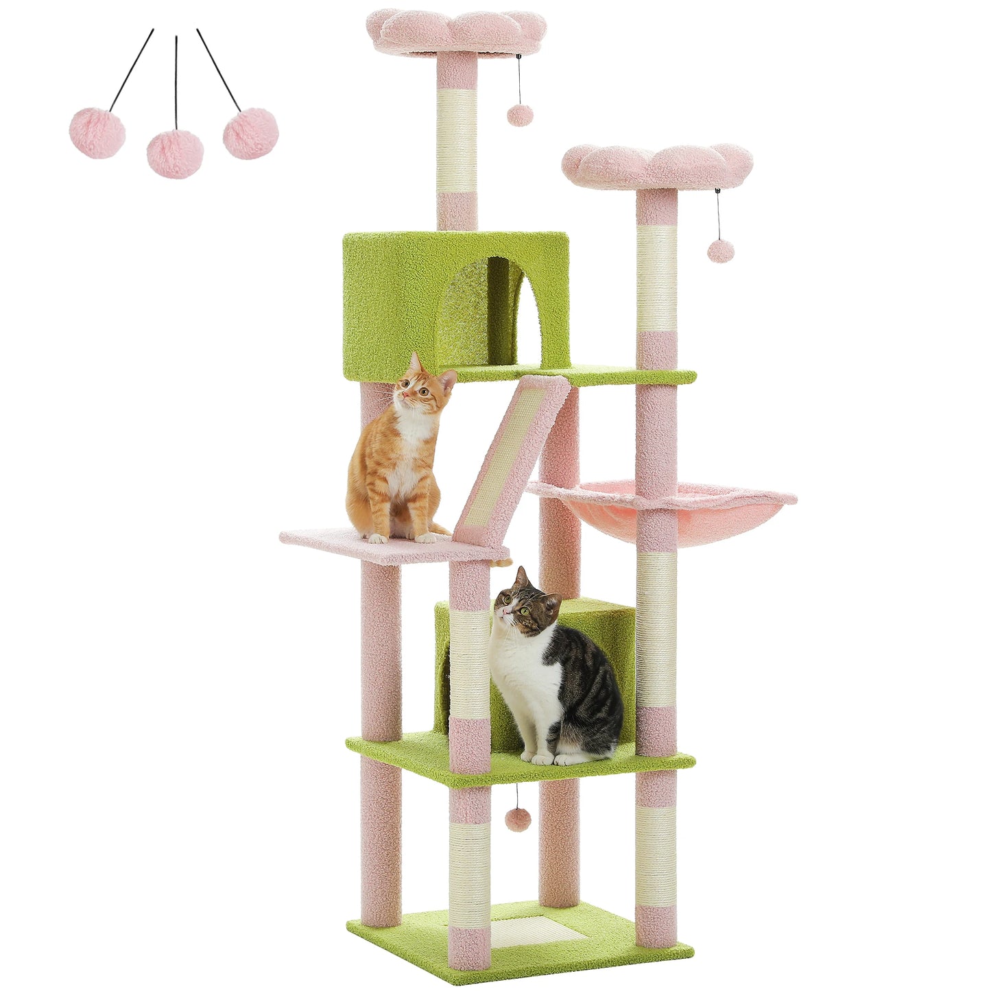 Multi-Level Plush Condo With Scratching Posts