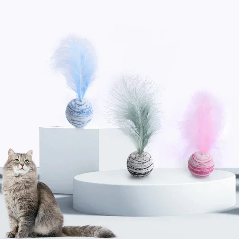 Funny Feather Ball Cat Toy