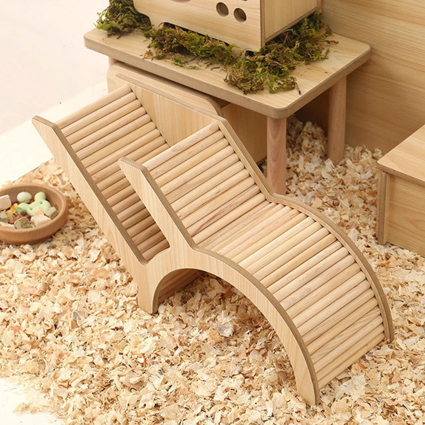 Hamster Wooden House With Climbing Ladder