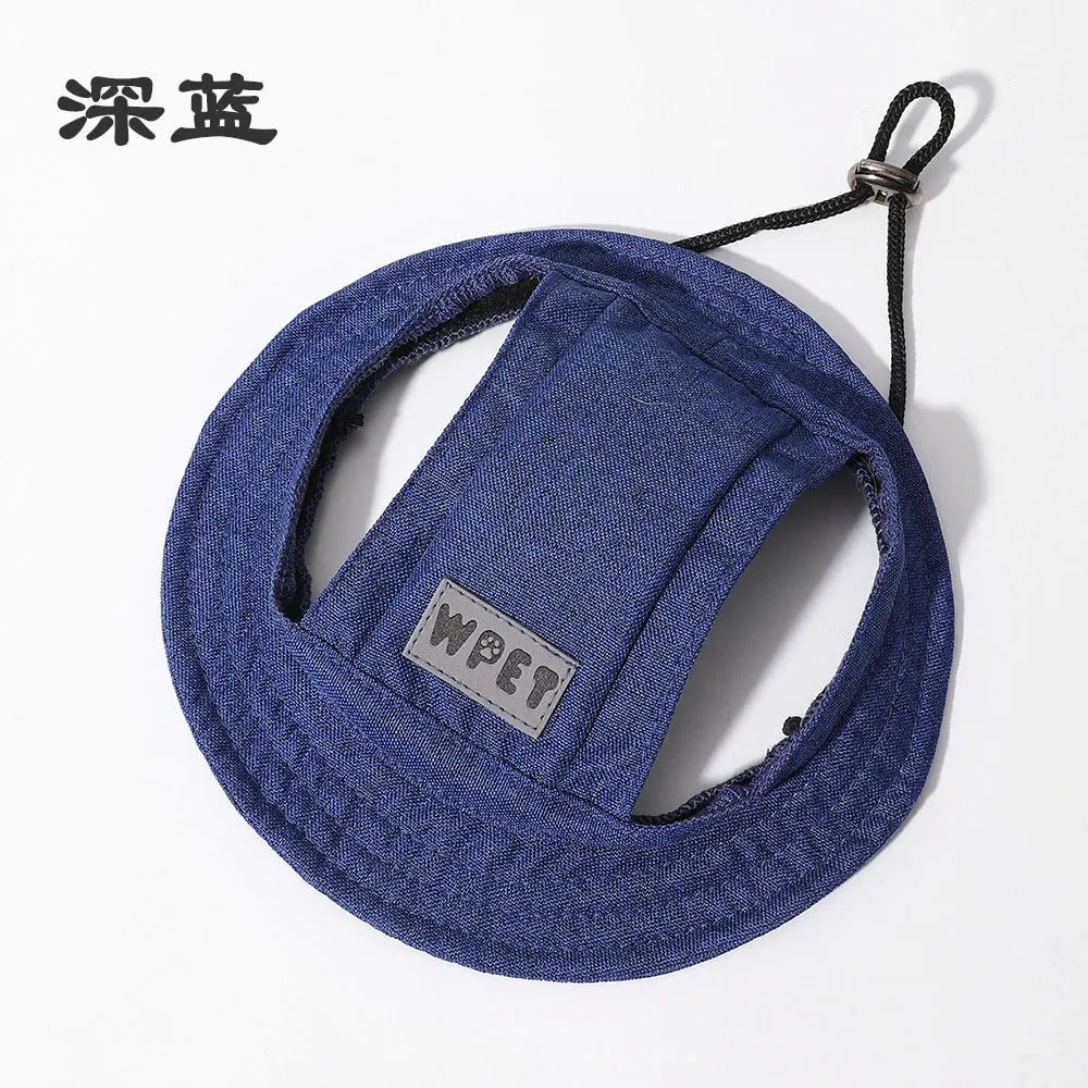 Adjustable Dog Hat with Ear Holes