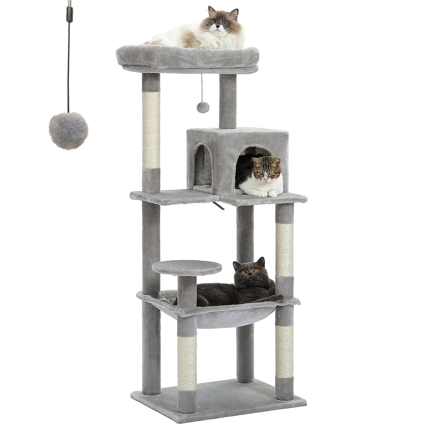 Multi-Level Tower With Sisal Scratching Posts