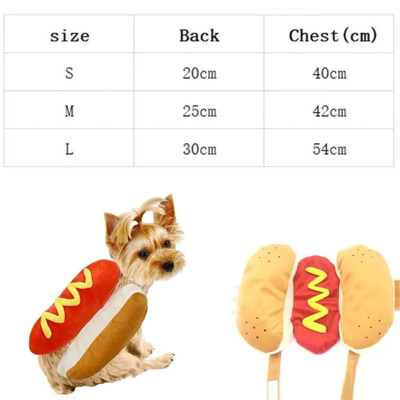 Hot Dog Shaped Dog Costume