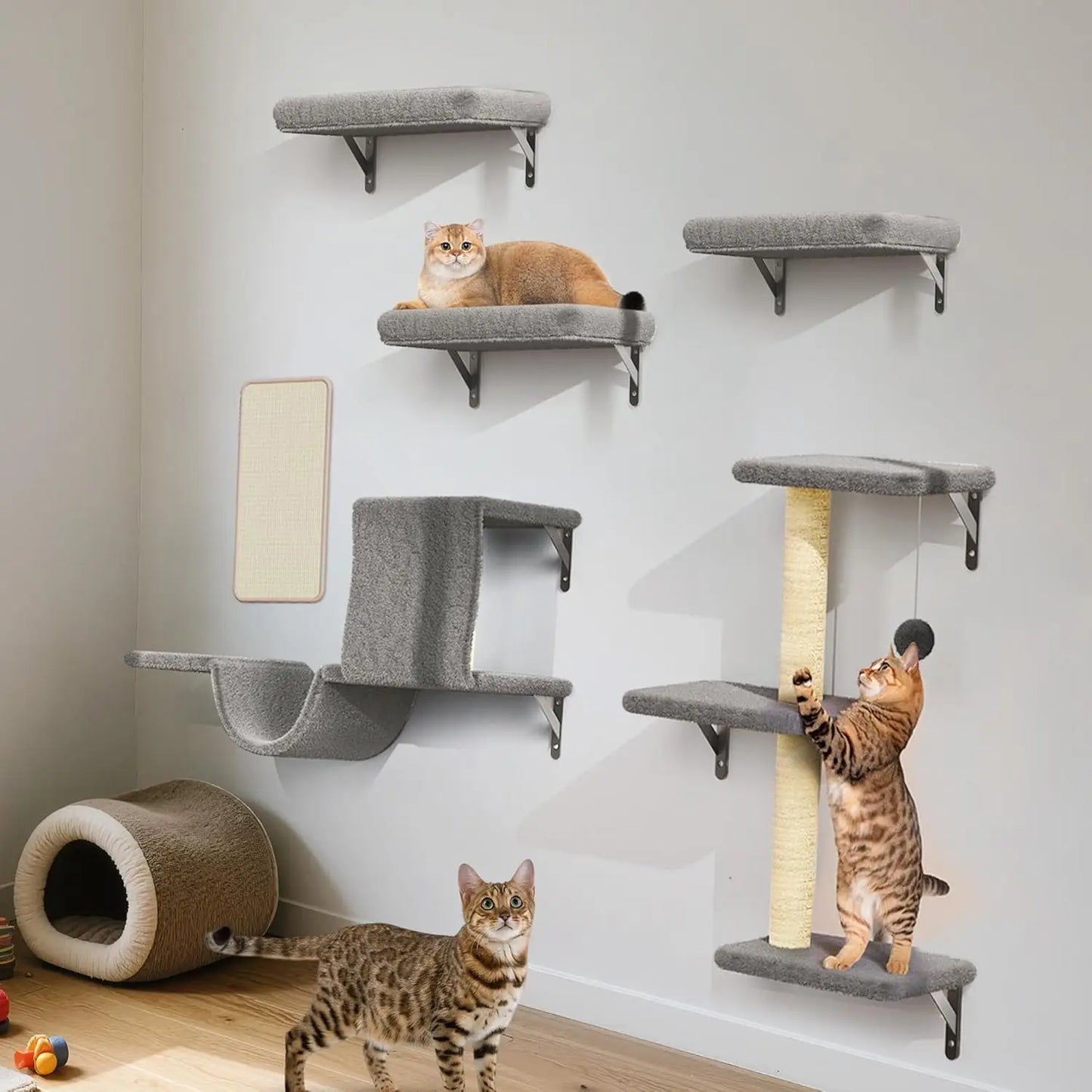 Cat Wall Shelves Set