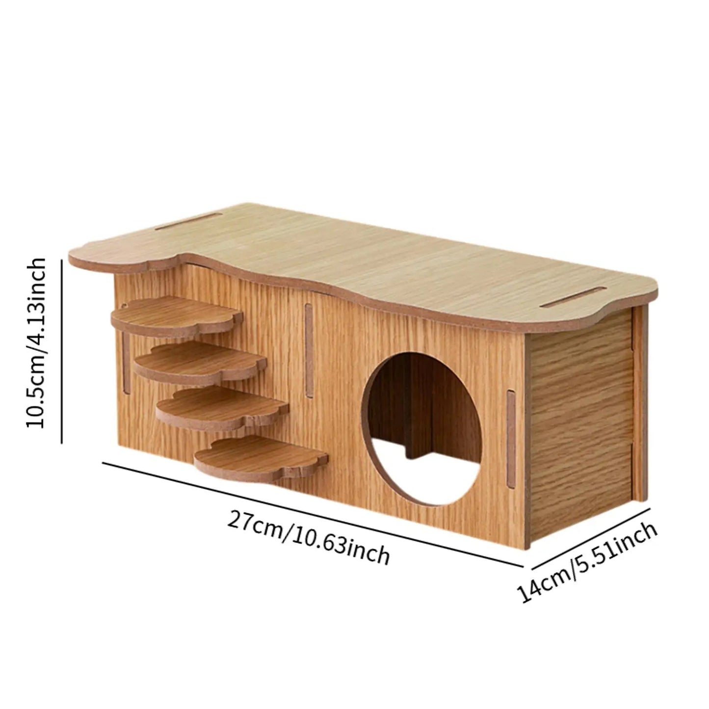 Hamster Wooden House With Climbing Ladder