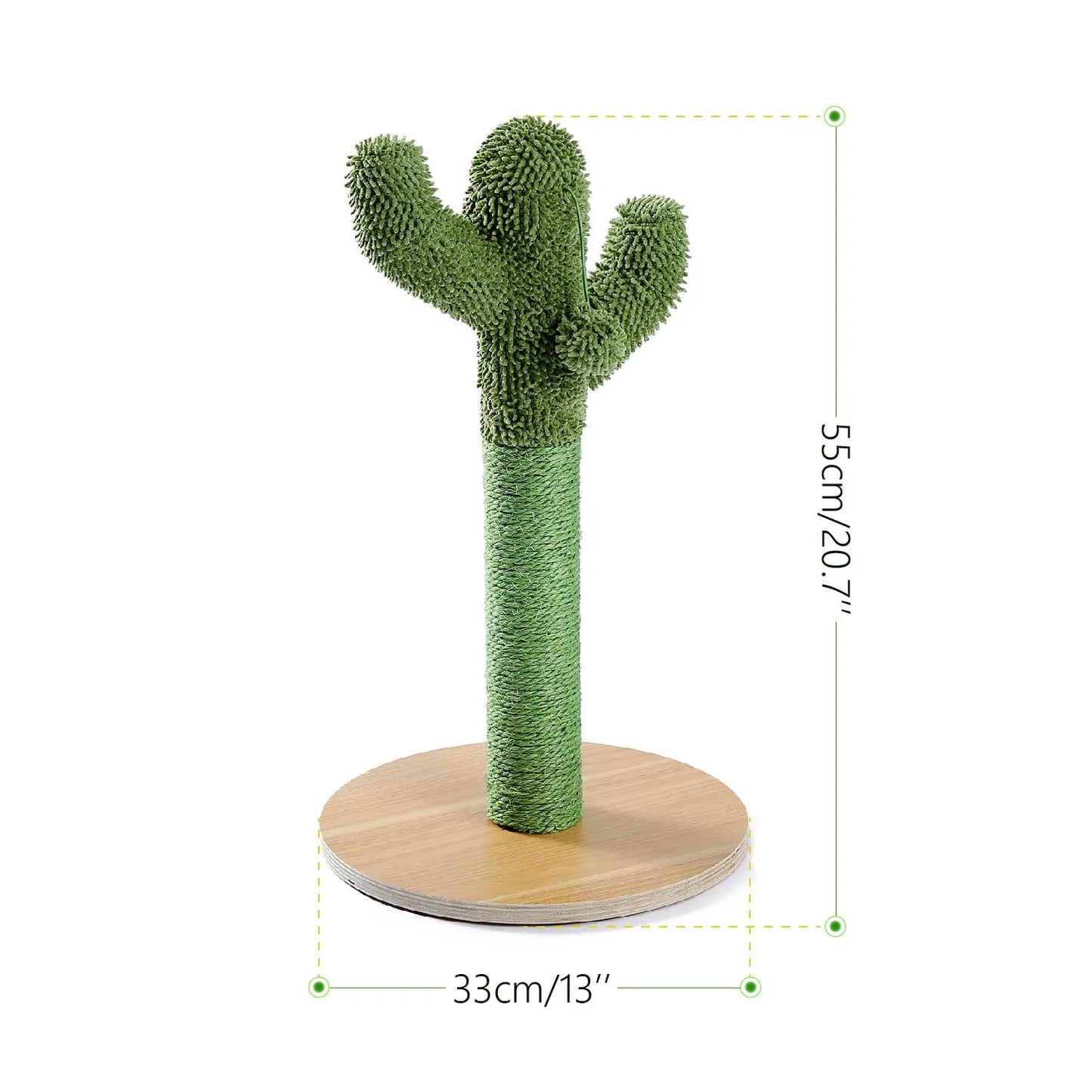 Cute Cactus Cat Tree Toy with Ball Scratching Post