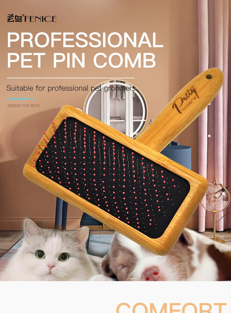 Wooden Dog /Cat Slicker Brush