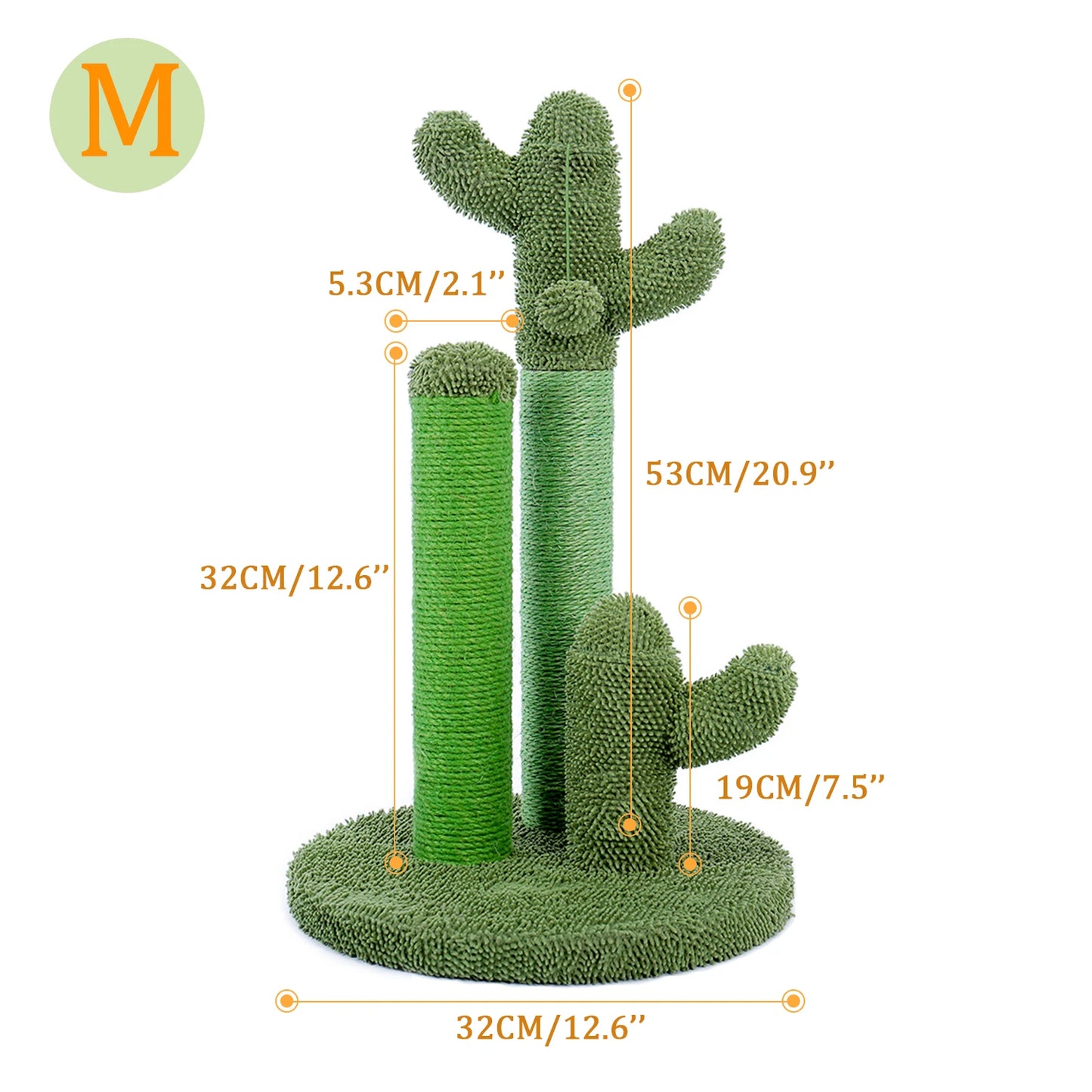 Cute Cactus Cat Tree Toy with Ball Scratching Post