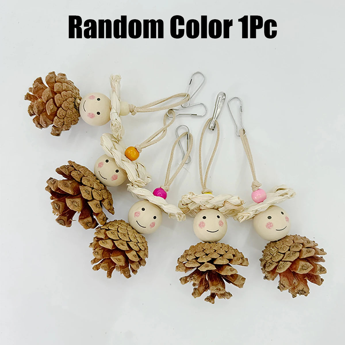 ‌Natural Pine Cone Bird Chewing Toy
