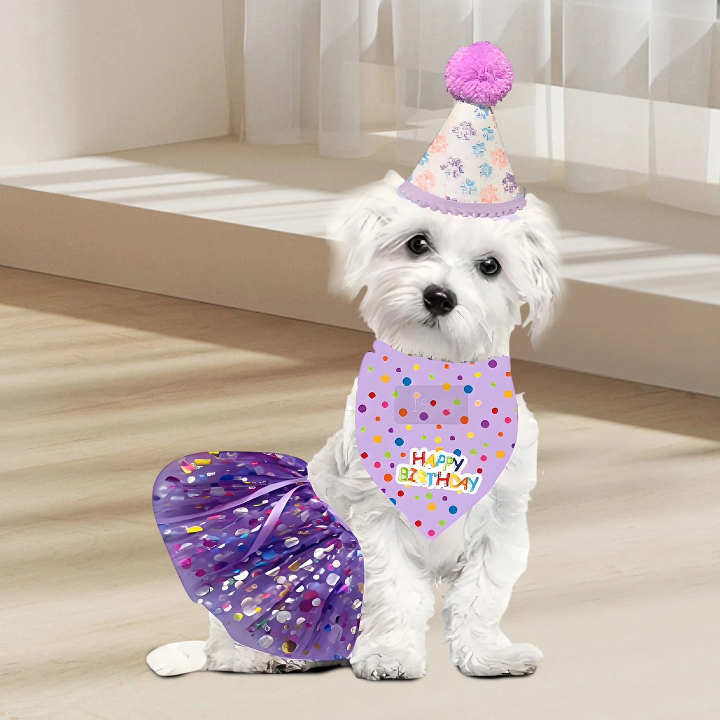 Pet Birthday Costume Set