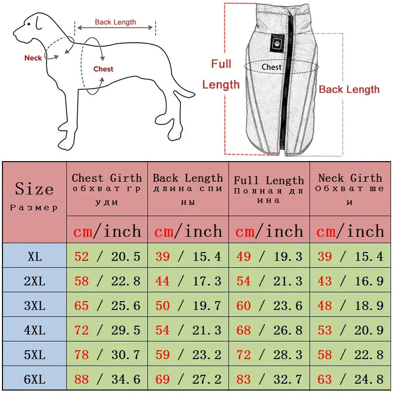 Waterproof Dog Clothes for Large Dogs