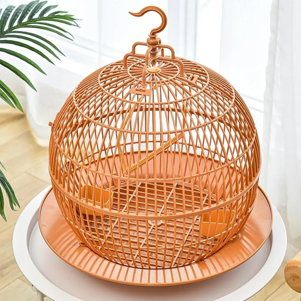 The Birdcage European-Style Spherical Bird  Bottom with Tray Bird  Decoration Ornamental  Small Parrot Bird