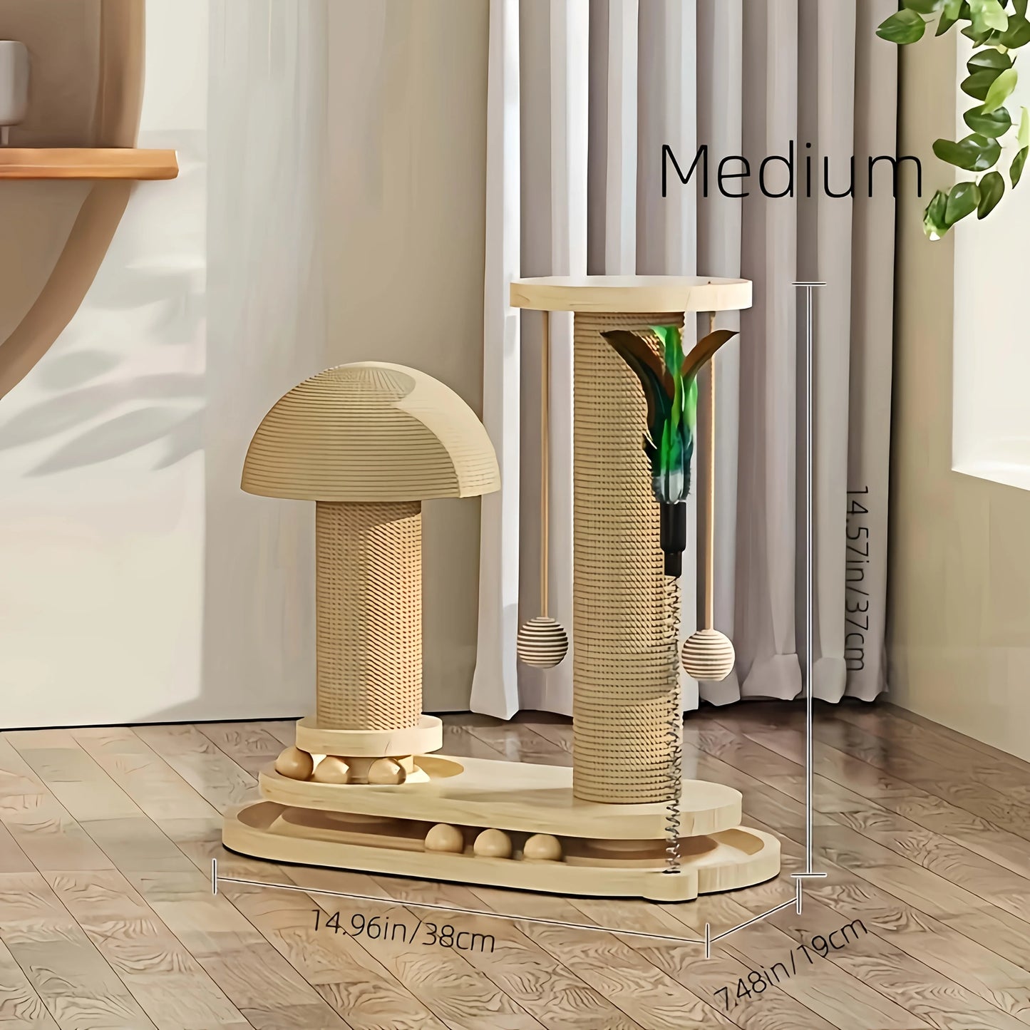 Interactive Cat Scratching Post Tower