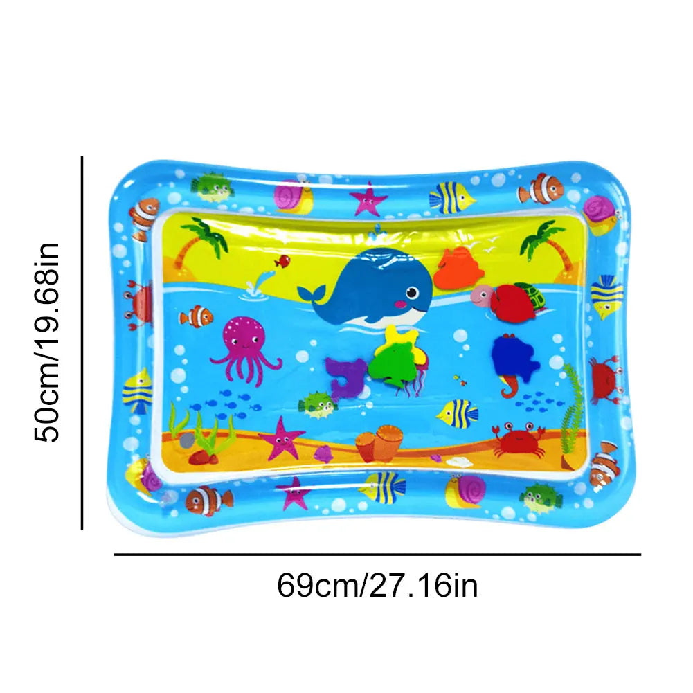 Pet Tummy Time Mat Premium Cat Play Mat Inflatable Water Cushion Interactive Dog Gym Baby Toys for Sensory Development