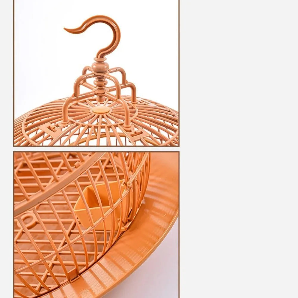 The Birdcage European-Style Spherical Bird  Bottom with Tray Bird  Decoration Ornamental  Small Parrot Bird
