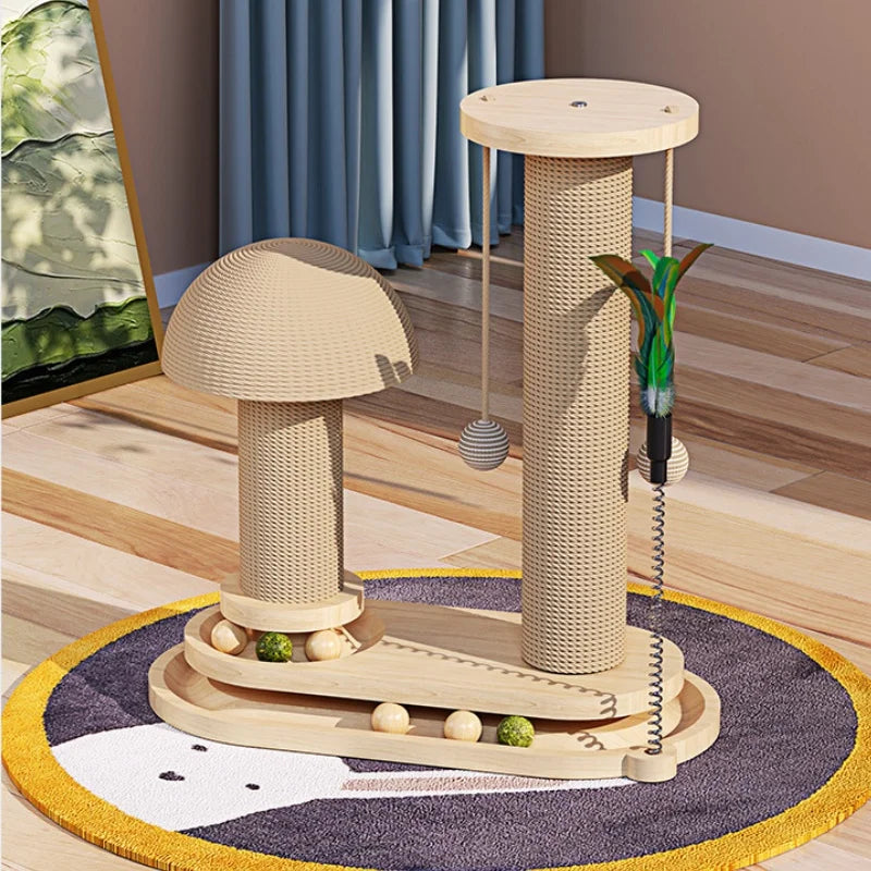 Interactive Cat Scratching Post Tower