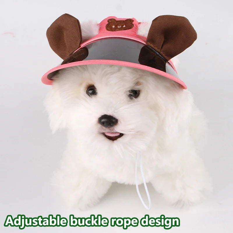 Pet Hat With Ear Holes and Visor