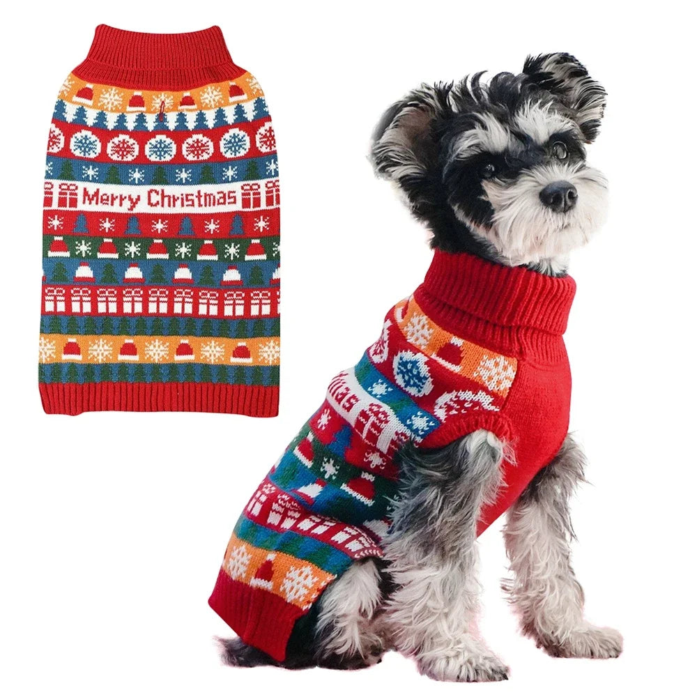 Christmas Knitted Puppy Sweater