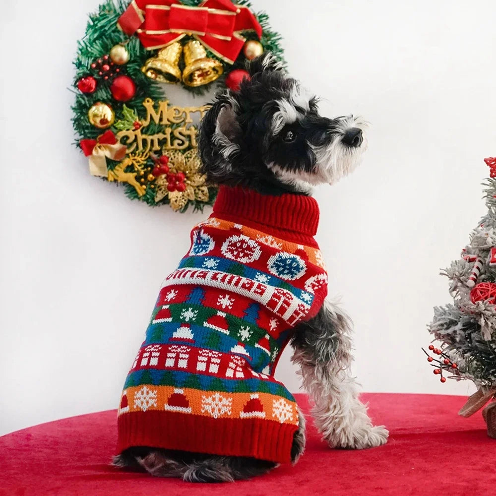 Christmas Knitted Puppy Sweater