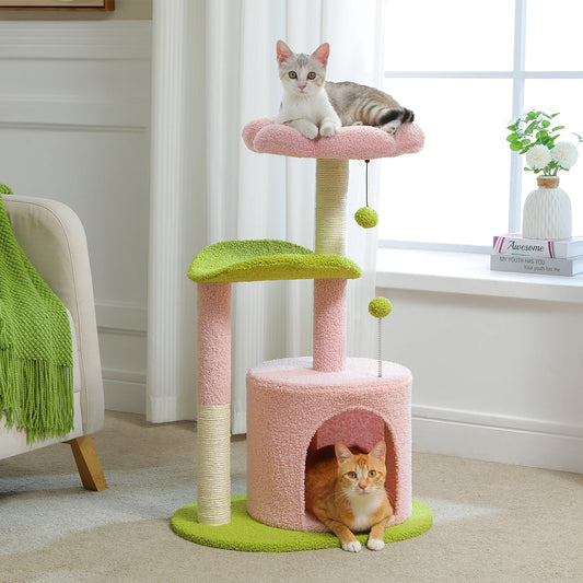 Flower Cat Tree with Sisal Scratching Post