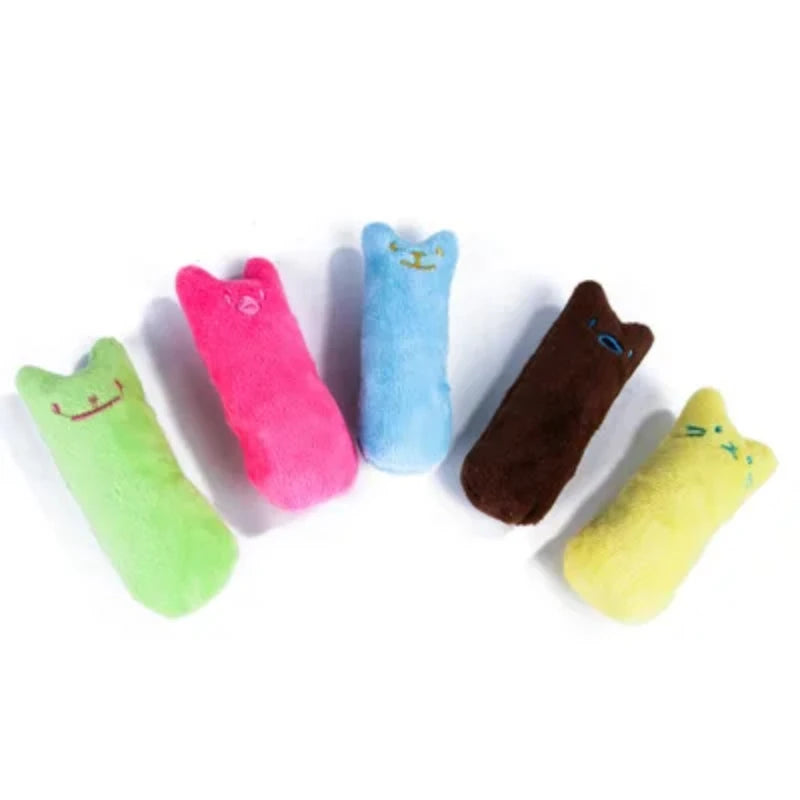Teeth Grinding Catnip Toys Cute Funny Interactive Plush Teeth Grinding Relaxation Toy Cat Chewing Vocal Bite-resistant Pet Toys