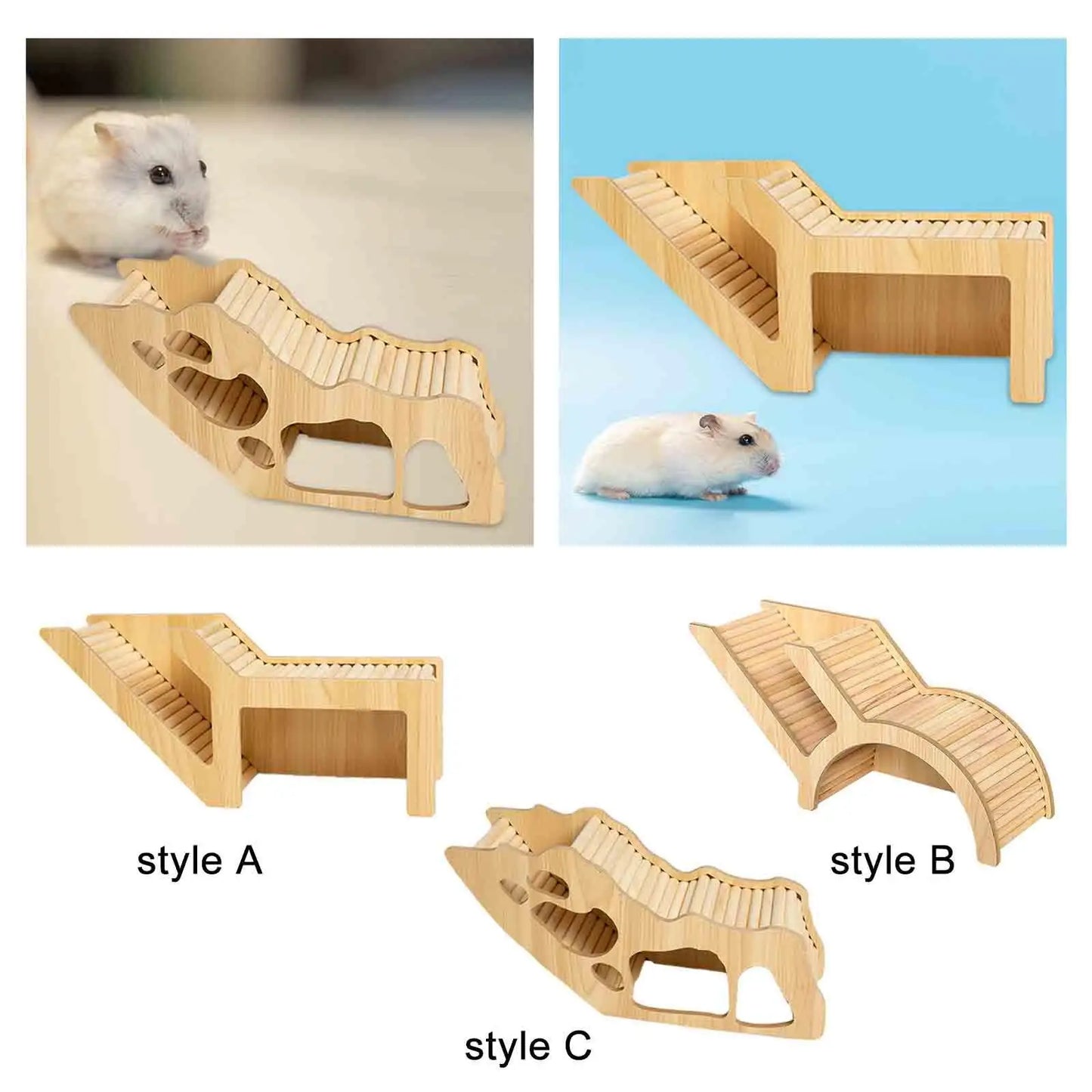 Hamster Wooden House With Climbing Ladder