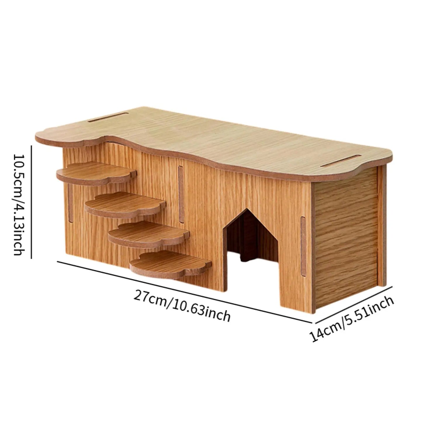 Hamster Wooden House With Climbing Ladder