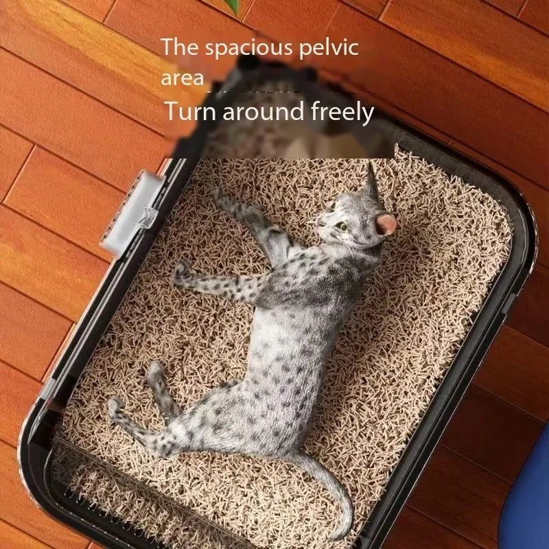 Semi-Closed Cat Litter Box