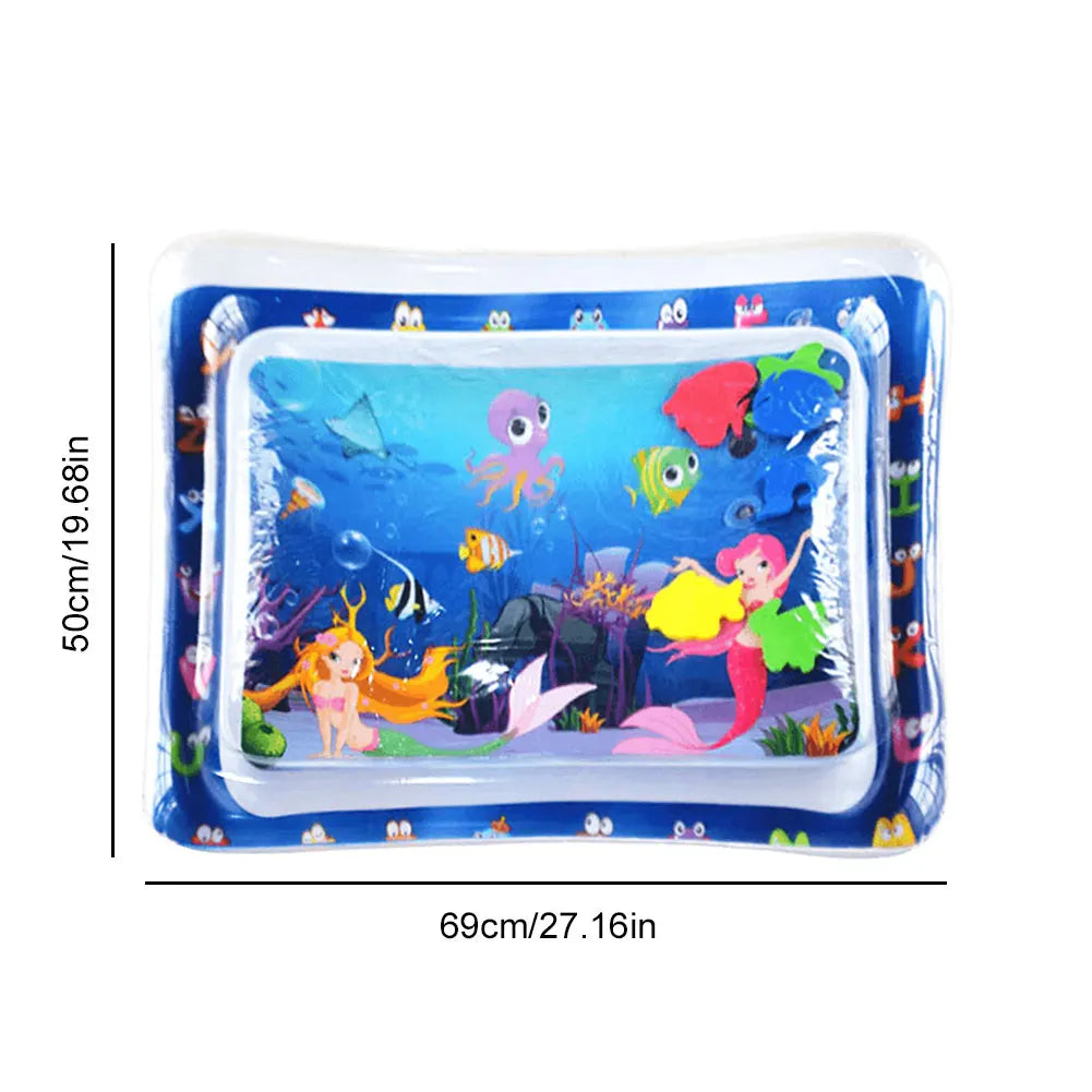 Pet Tummy Time Mat Premium Cat Play Mat Inflatable Water Cushion Interactive Dog Gym Baby Toys for Sensory Development