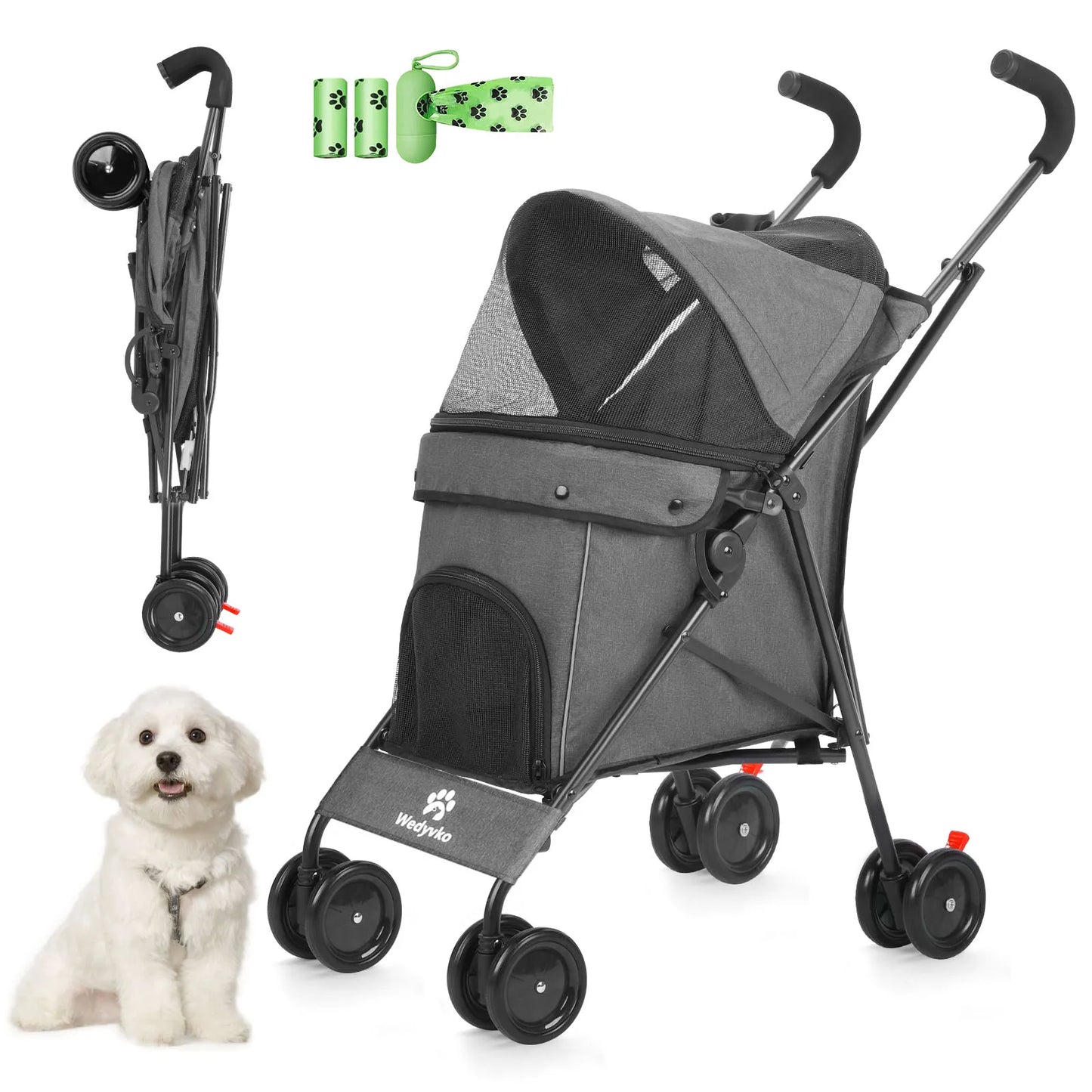 Pet Stroller with Brakes