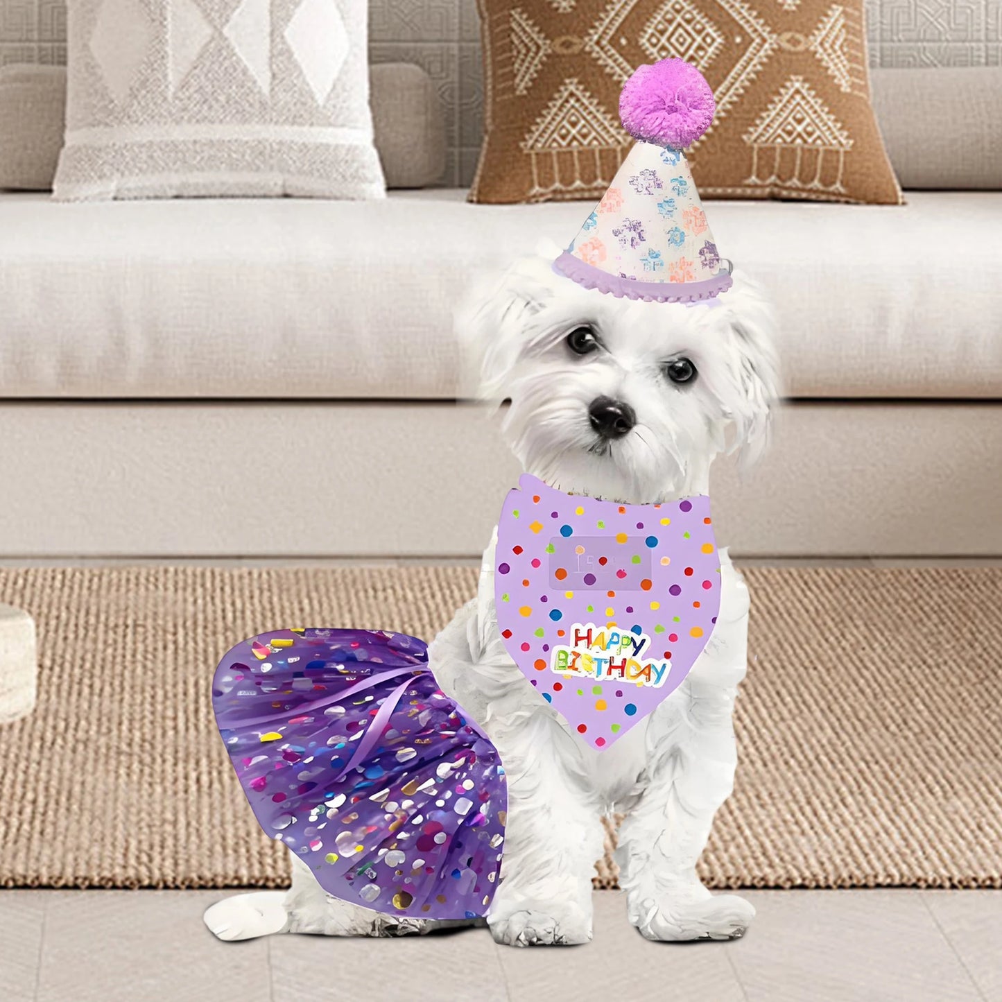 Pet Birthday Costume Set