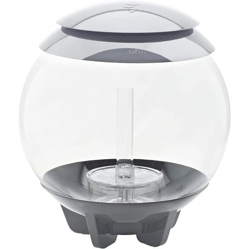 Acrylic 4-Gallon Aquarium with Multi-Color Remote-Controlled LED Lights, Gray