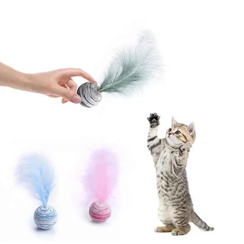 Funny Feather Ball Cat Toy
