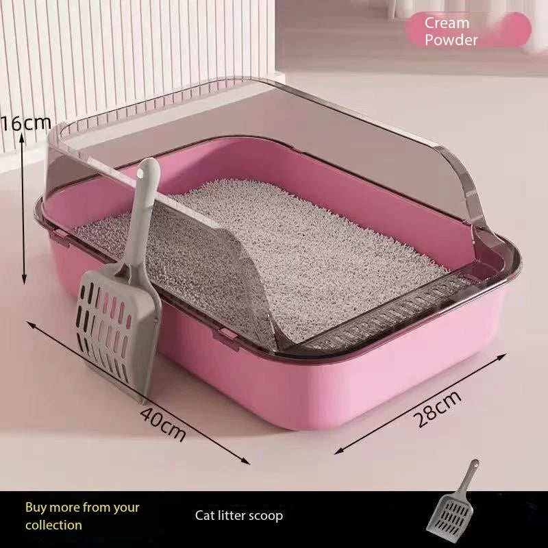 Semi-Closed Cat Litter Box