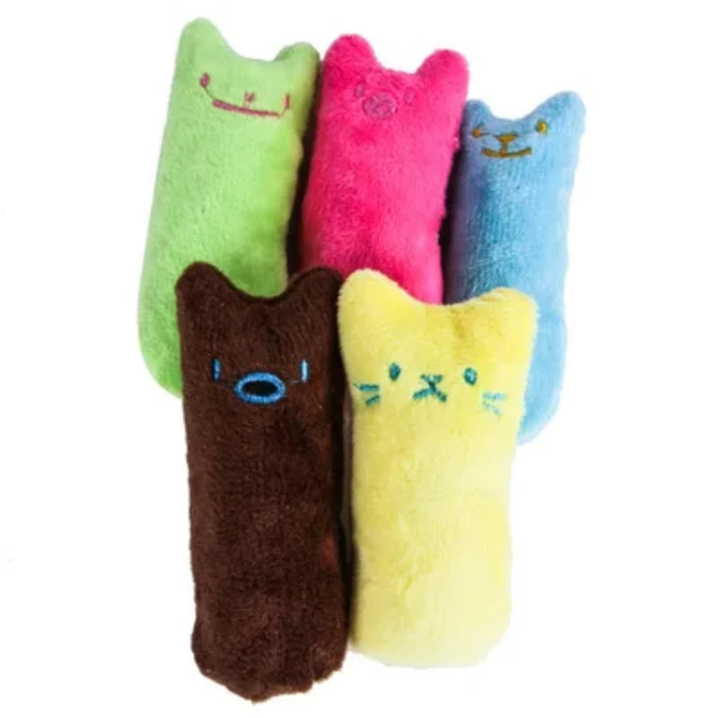 Teeth Grinding Catnip Toys Cute Funny Interactive Plush Teeth Grinding Relaxation Toy Cat Chewing Vocal Bite-resistant Pet Toys