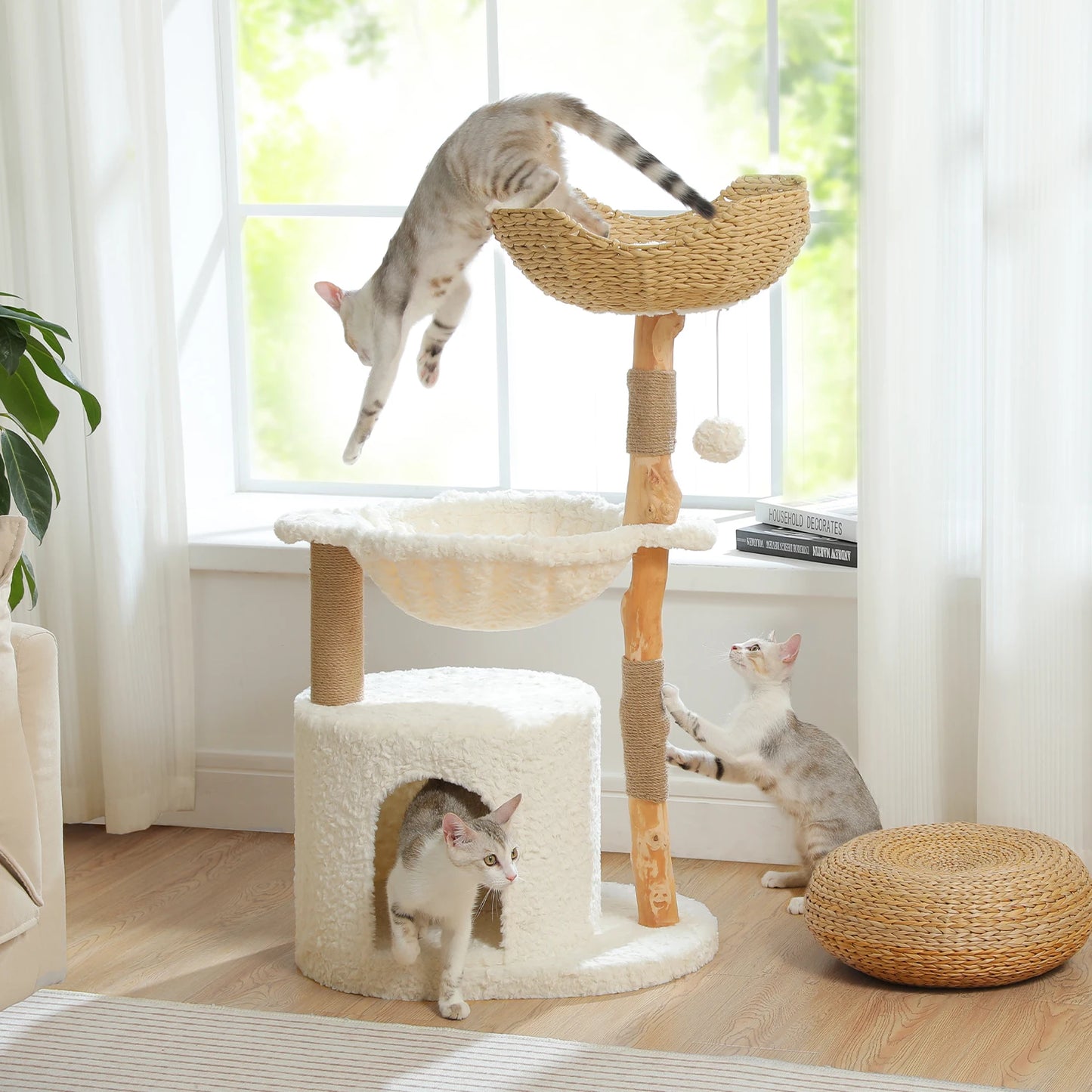 Solid Wood Cat Tree
