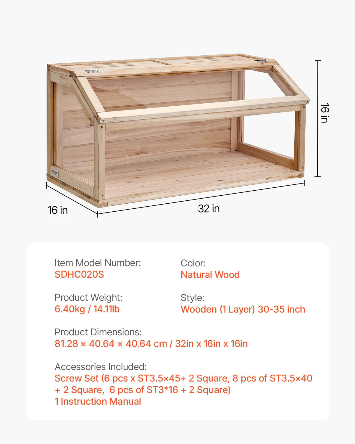 Wooden Gerbil Habitat with Openable Top