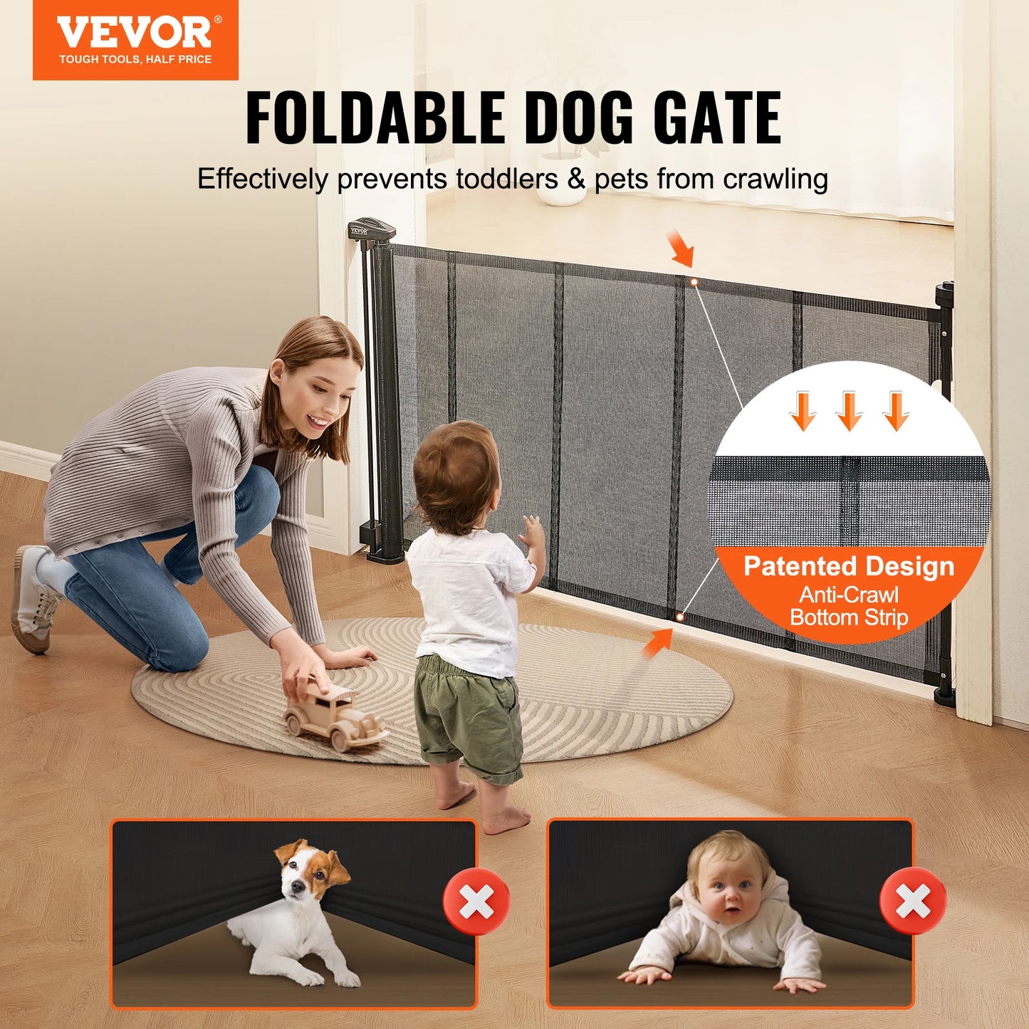 Wide Retractable Dog Gates