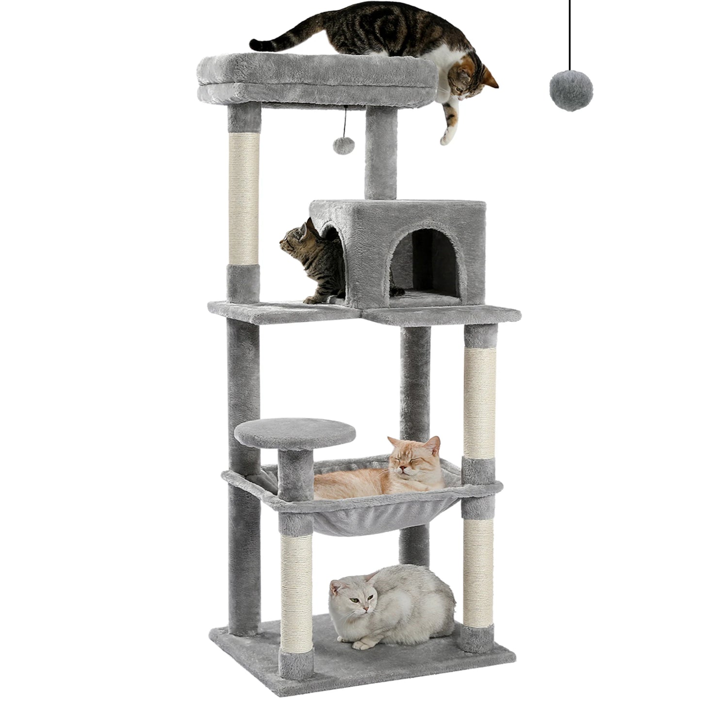 Multi-Level Tower With Sisal Scratching Posts