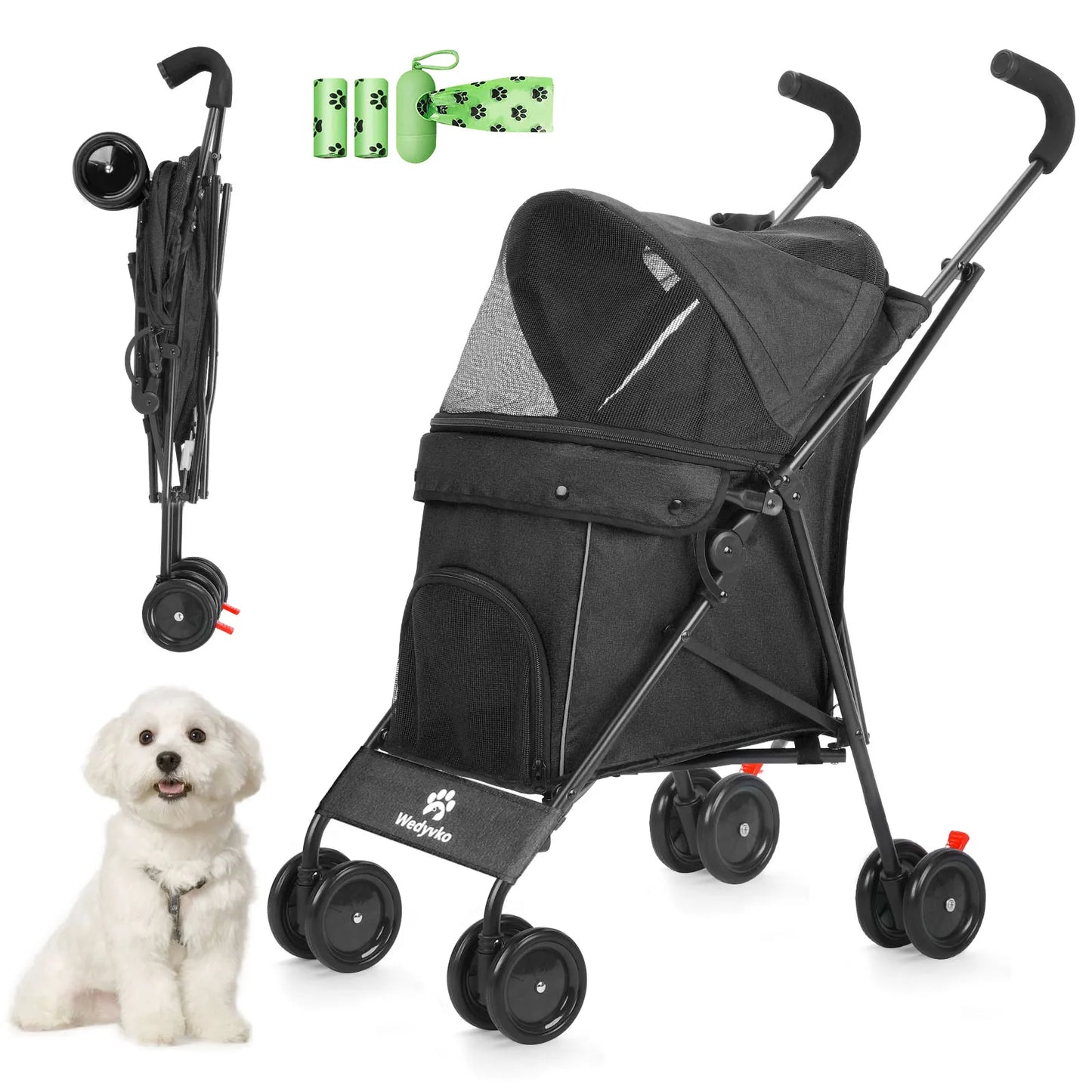 Pet Stroller with Brakes