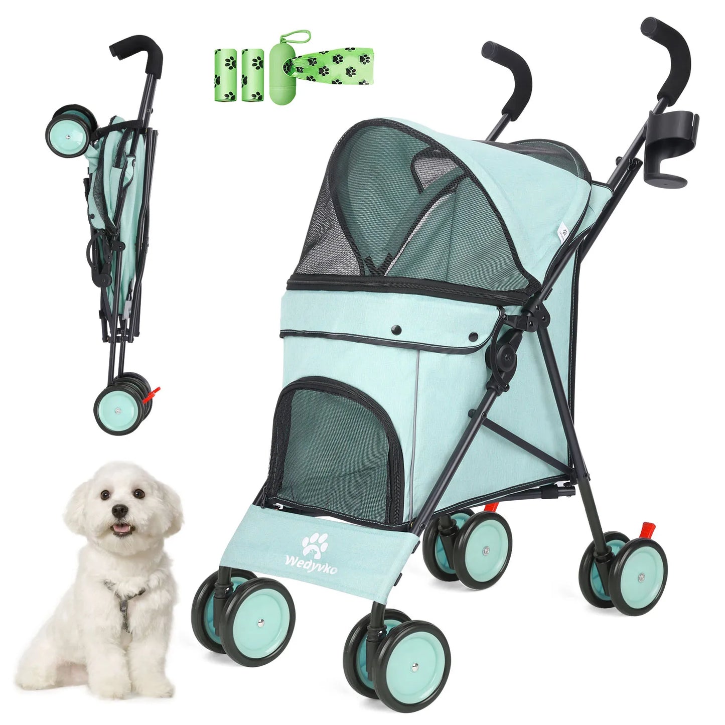 Pet Stroller with Brakes