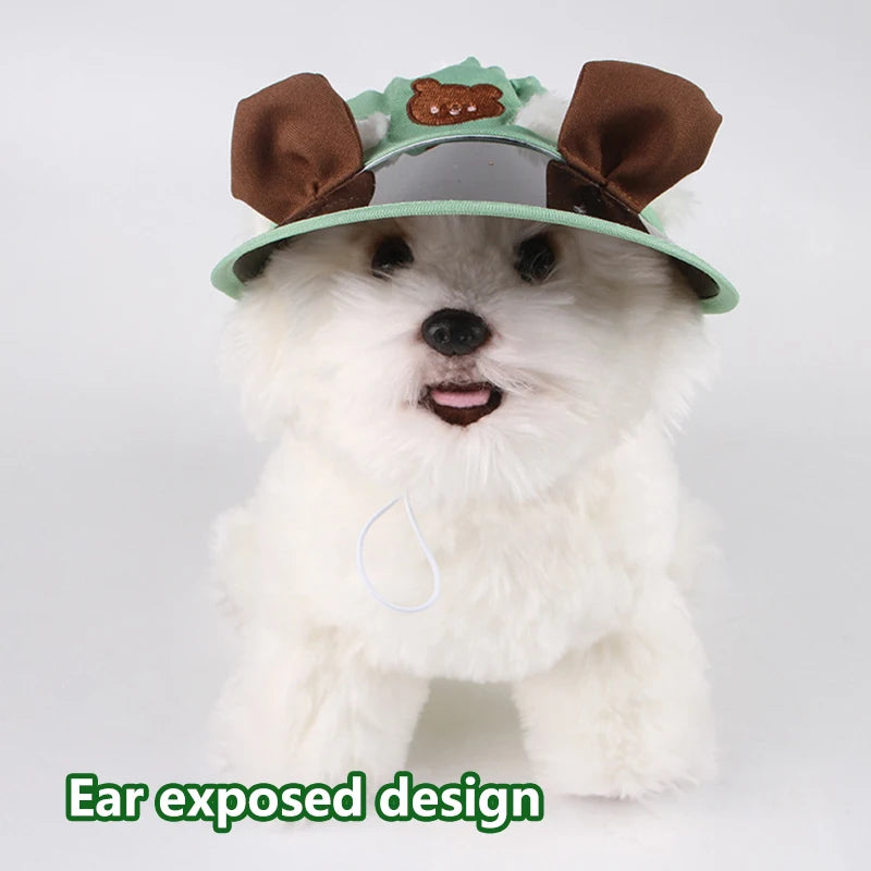 Pet Hat With Ear Holes and Visor