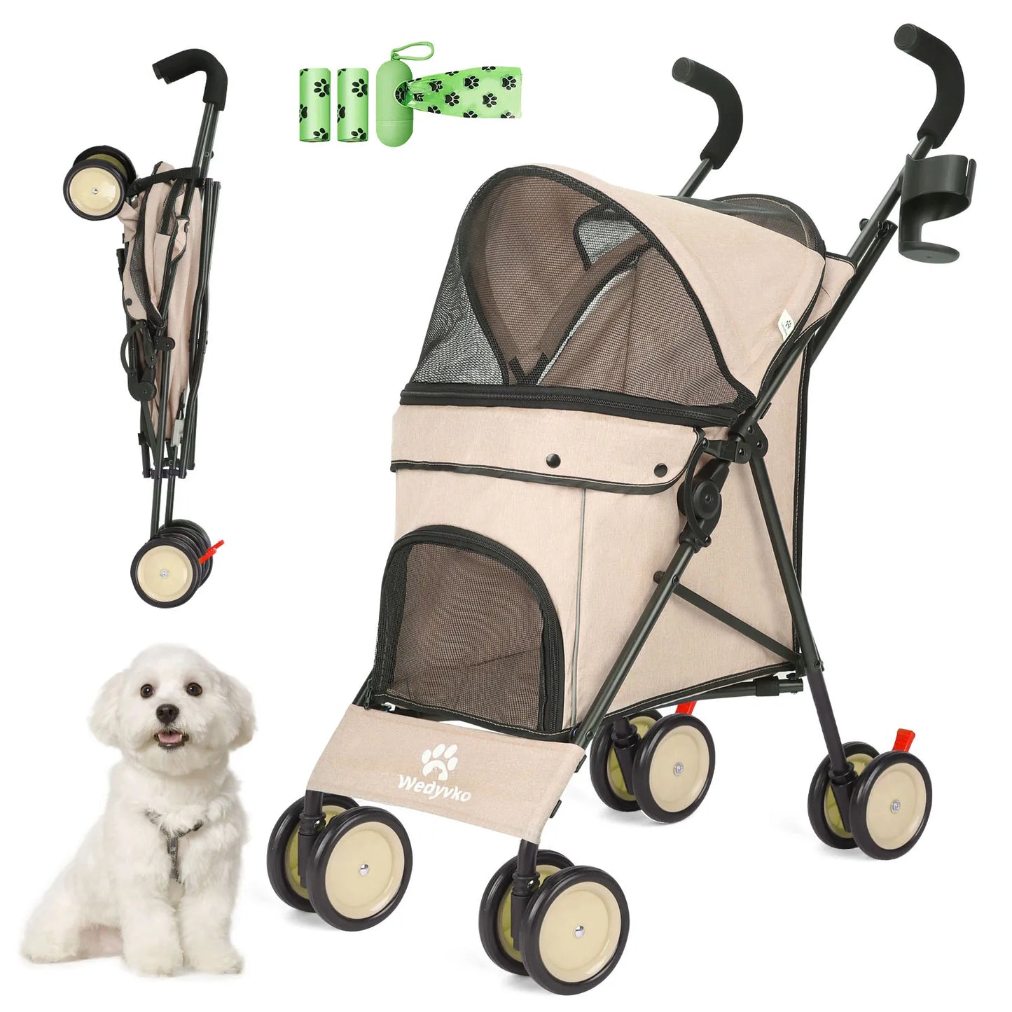 Pet Stroller with Brakes
