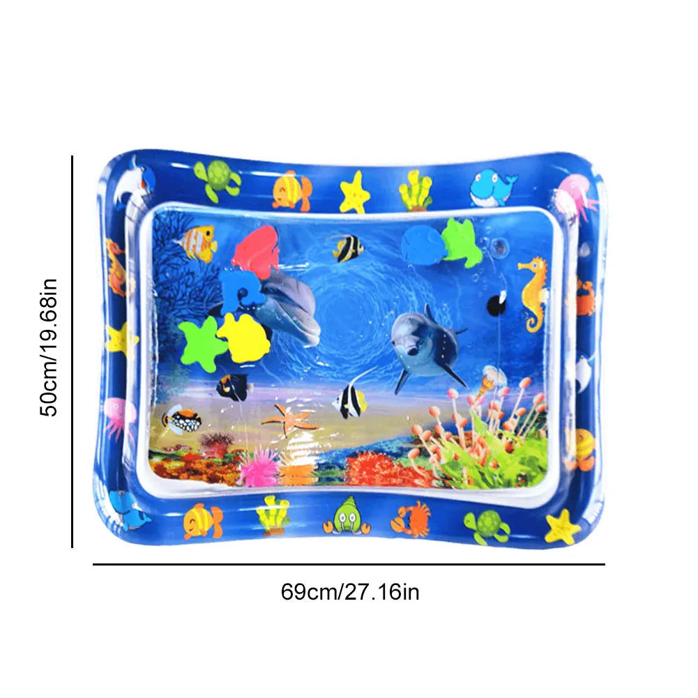 Pet Tummy Time Mat Premium Cat Play Mat Inflatable Water Cushion Interactive Dog Gym Baby Toys for Sensory Development