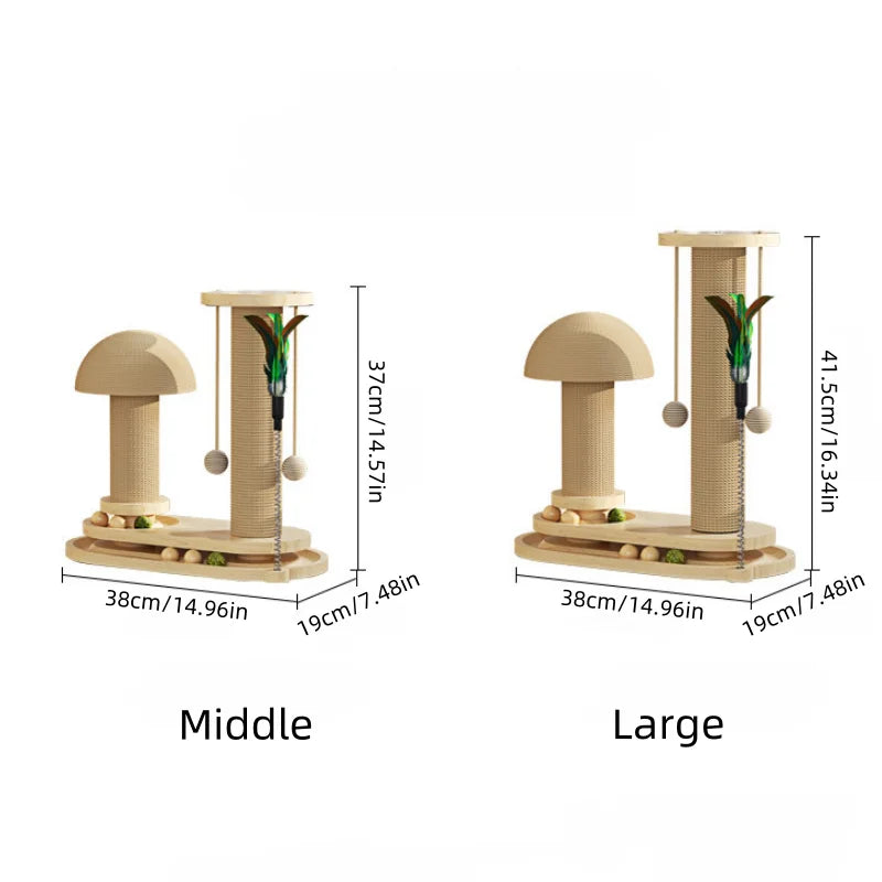 Interactive Cat Scratching Post Tower