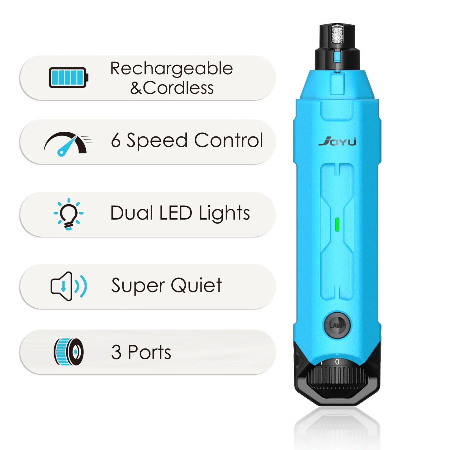 6-Speed Rechargeable Dog Nail Grinder