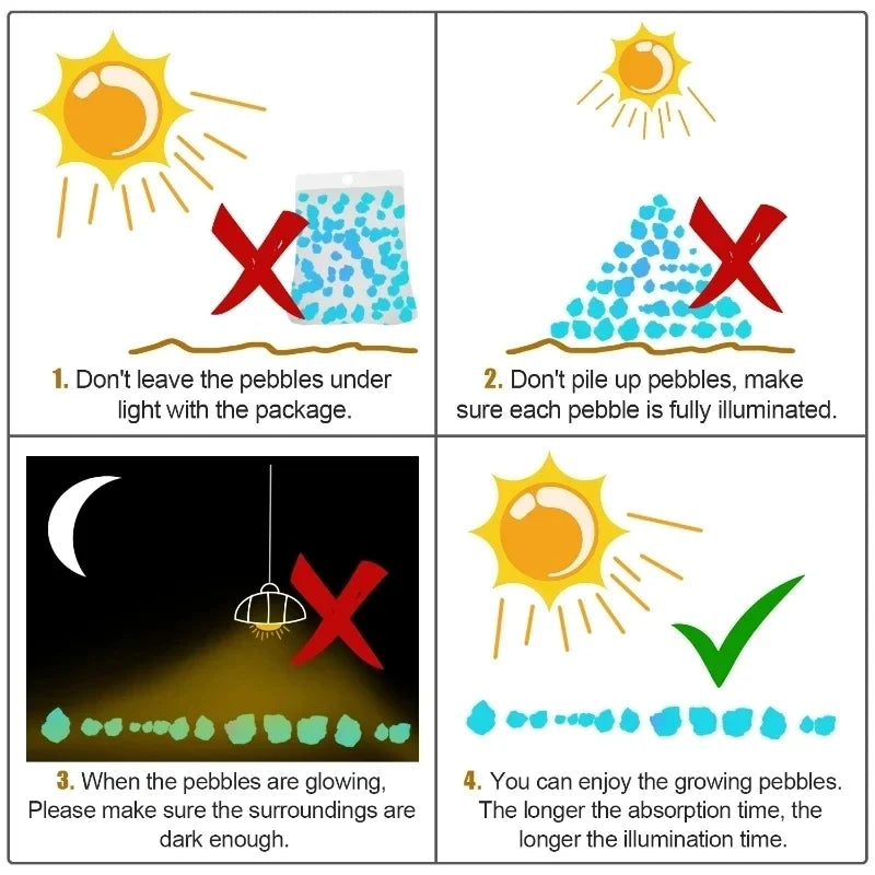 1000pcs Luminous Glow In The Dark Sand