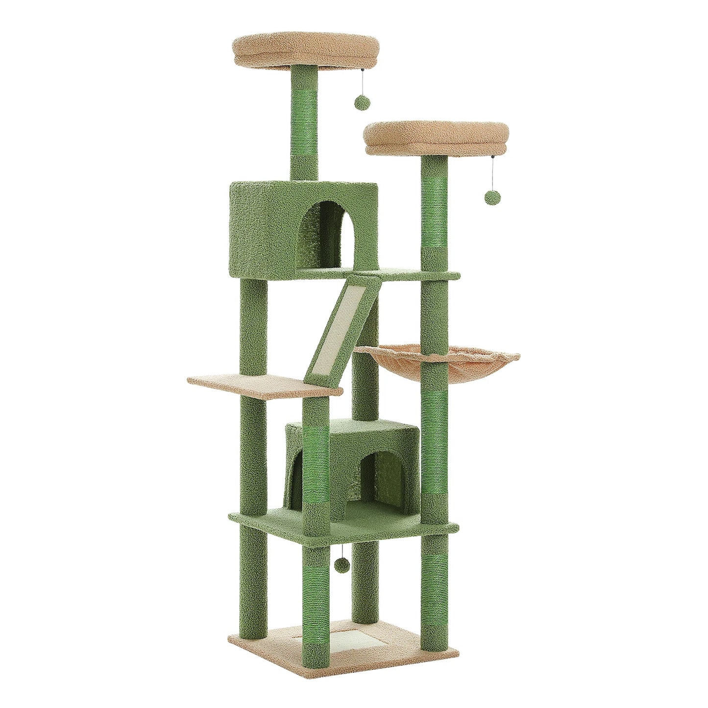 Multi-Level Plush Condo With Scratching Posts